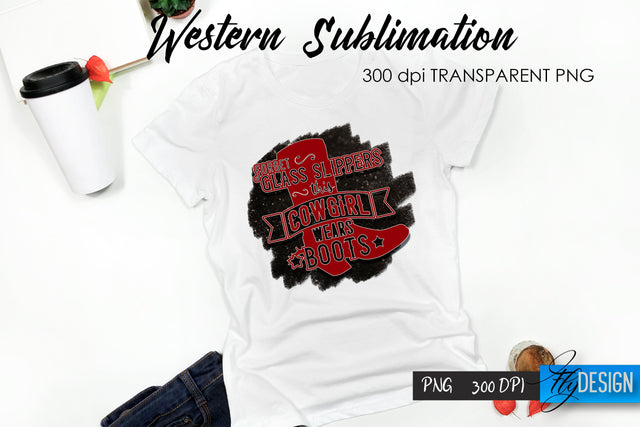 Western T-Shirt Sublimation. Cowboy T-Shirt Design v.16 Sublimation Fly Design 