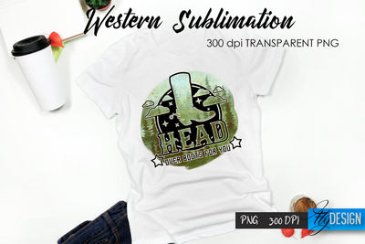 Western T-Shirt Sublimation. Cowboy T-Shirt Design v.18 Sublimation Fly Design 