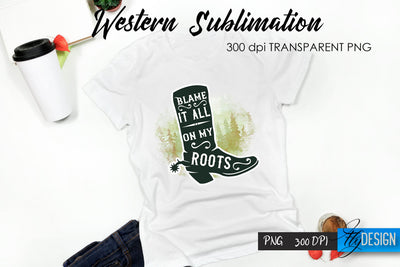 Western T-Shirt Sublimation. Cowboy T-Shirt Design v.2 Sublimation Fly Design 