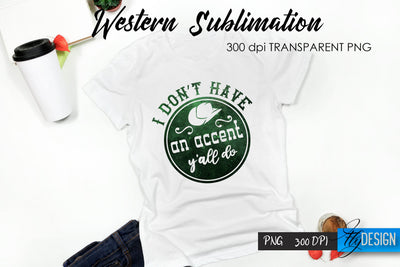 Western T-Shirt Sublimation. Cowboy T-Shirt Design v.24 Sublimation Fly Design 