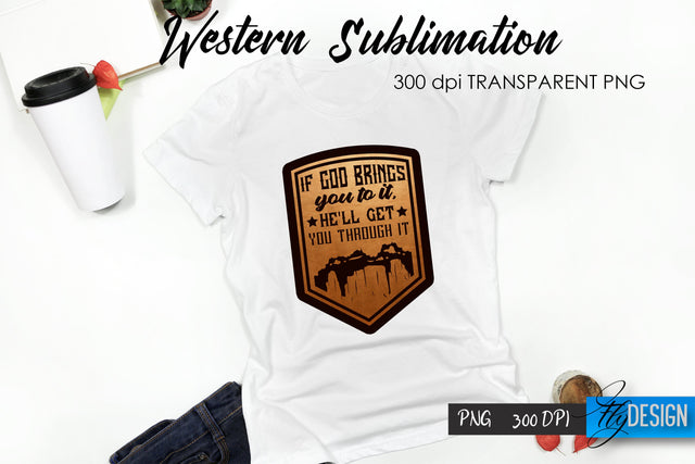 Western T-Shirt Sublimation. Cowboy T-Shirt Design v.25 Sublimation Fly Design 