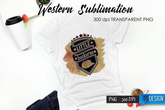 Western T-Shirt Sublimation. Cowboy T-Shirt Design v.29 Sublimation Fly Design 