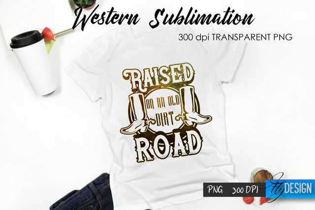 Western T-Shirt Sublimation. Cowboy T-Shirt Design v.34 Sublimation Fly Design 