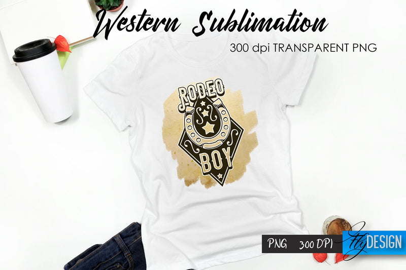 Western T-Shirt Sublimation. Cowboy T-Shirt Design v.38 Sublimation Fly Design 