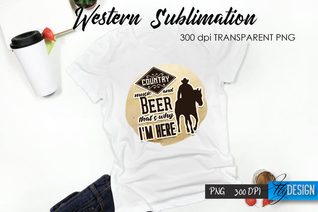 Western T-Shirt Sublimation. Cowboy T-Shirt Design v.5 Sublimation Fly Design 