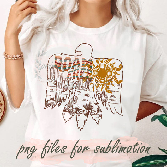 Western Thunderbird Sublimation Png, Foam Free Png, Native American Design Png, Western Png, Western Cactus Png, Digital Download Sublimation PrintingLife 
