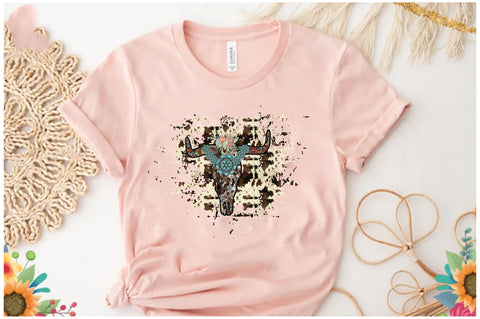 Western Tooled Leather Bull Skull Sublimation Sublimation Jagonath Roy 