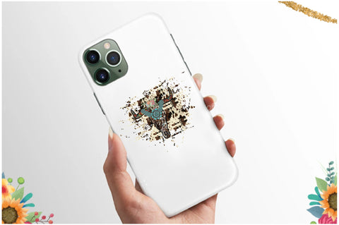 Western Tooled Leather Bull Skull Sublimation Sublimation Jagonath Roy 