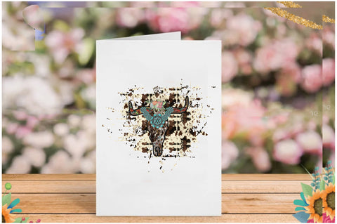 Western Tooled Leather Bull Skull Sublimation Sublimation Jagonath Roy 