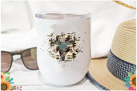 Western Tooled Leather Bull Skull Sublimation Sublimation Jagonath Roy 