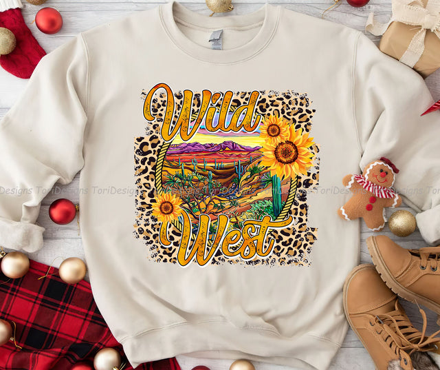 Western Wild West PNG Sublimation Download, Western Designs, Country Western Png, Sunflower png, Cowhide Sublimation Design Sublimation ToriDesigns 