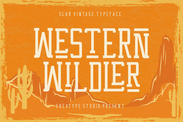 Western Wildler Slab Vintage Font Creatype Studio 