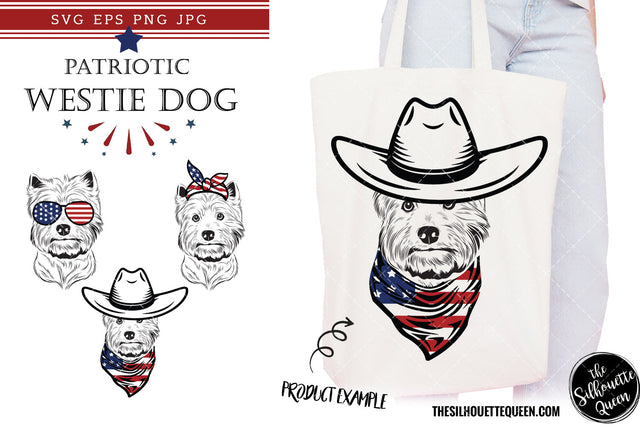 Westie Dog Patriotic Cut files and Sublimation SVG Loveleen Kaur 