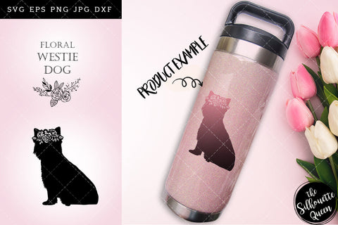 Westie , Dog Svg, Cut files for Cricut, Silhouette design, Cut eps, cutting png, cuttable dfx, instant download, eps vector design, cute floral, dog lover svg SVG Loveleen Kaur 