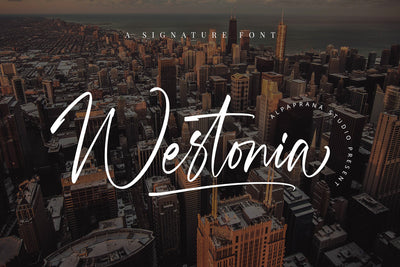 Westonia - Signature Font Font Alpaprana Studio 