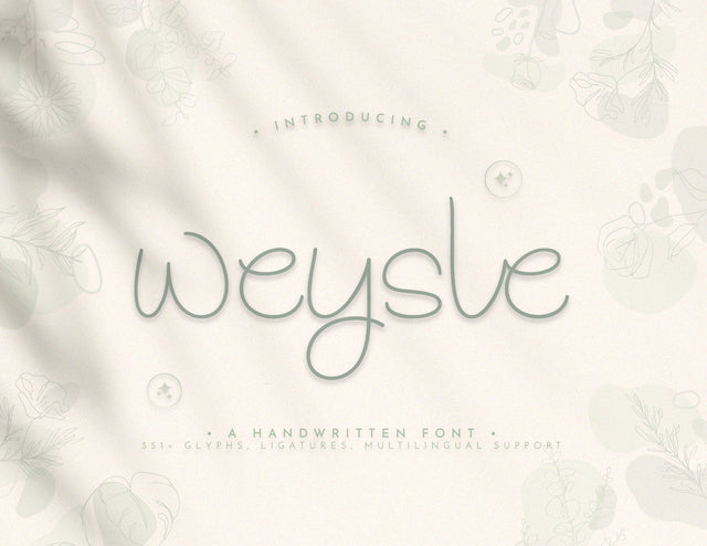 Weysle Handwritten Script Font Font inferno.studio3 