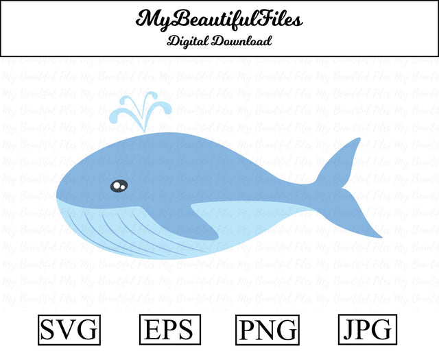 Whale Clipart SVG MyBeautifulFiles 