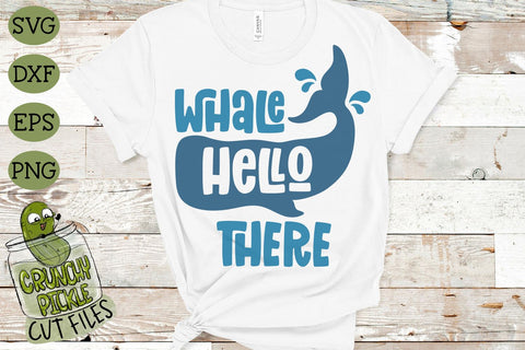 Whale Hello There SVG Cut File SVG Crunchy Pickle 