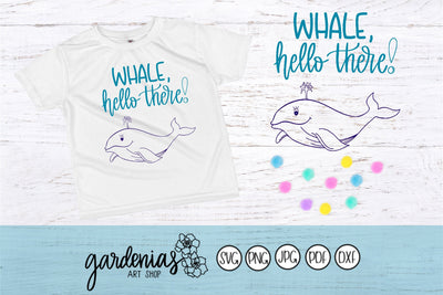 Whale Hello There SVG Gardenias Art Shop 