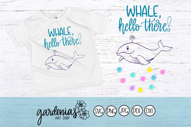 Whale Hello There SVG Gardenias Art Shop 