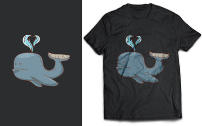 Whale in Love T-Shirt SVG naemmiah021 