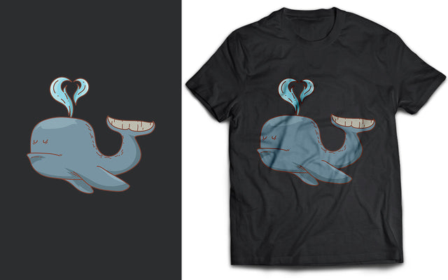 Whale in Love T-Shirt SVG naemmiah021 