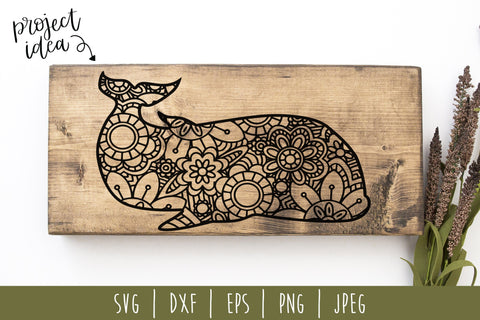 Whale Mandala Zentangle SVG SavoringSurprises 