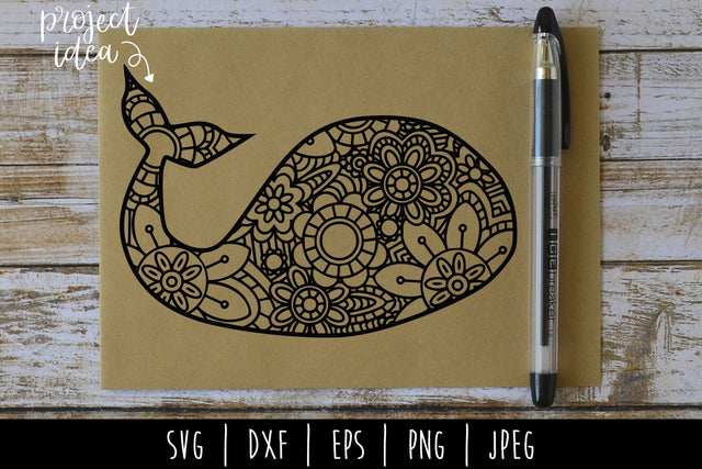 Whale Mandala Zentangle SVG SavoringSurprises 
