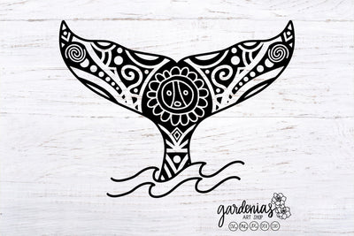Whale Tail Taino Petroglyph SVG Gardenias Art Shop 