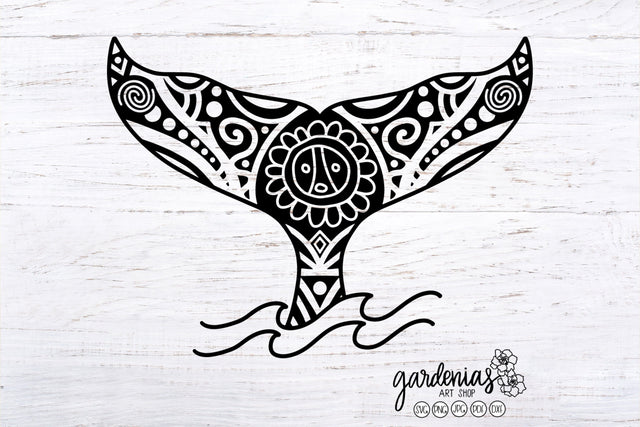 Whale Tail Taino Petroglyph SVG Gardenias Art Shop 