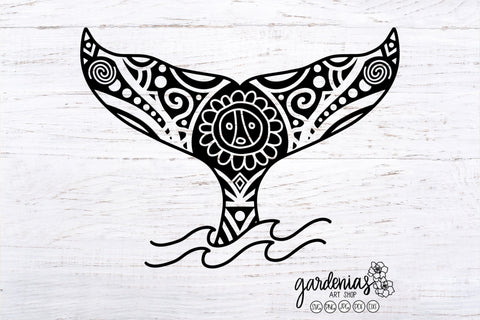 Whale Tail Taino Petroglyph SVG Gardenias Art Shop 