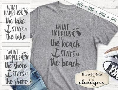 What Happens at the Beach Lake Shore - Cutting File SVG Ewe-N-Me Designs 
