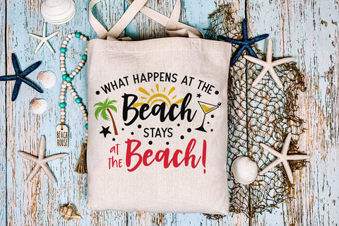 What Happens At The Beach Summer SVG SVG Hippo Creations 