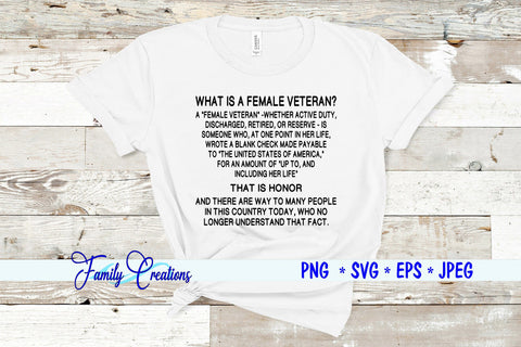What Is A Female Veteran? SVG Family Creations 