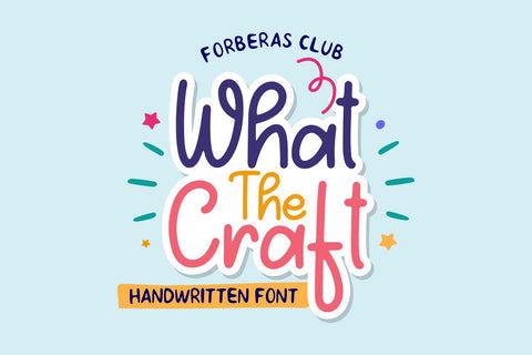What The Craft Font Forberas 
