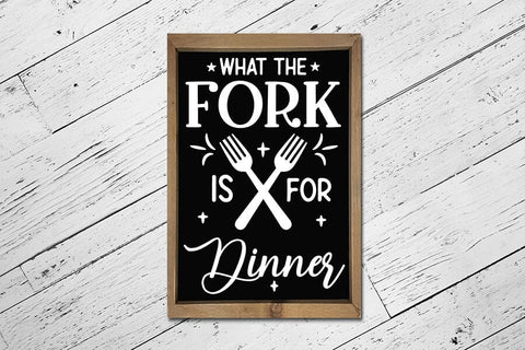 What the Fork is for Dinner, Funny Kitchen SVG SVG CraftLabSVG 