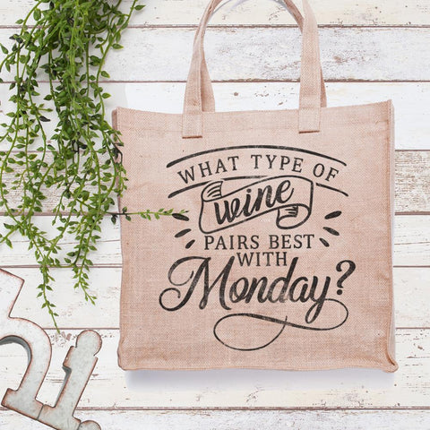 What type of wine pairs best with Monday - funny SVG SVG Chameleon Cuttables 