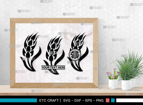 Wheat Monogram, Wheat Silhouette, Wheat SVG, Grain Svg, Barley Svg, Wheat Harvest Svg, Harvest Svg, SB00457 SVG ETC Craft 