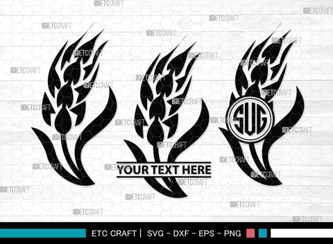Wheat Monogram, Wheat Silhouette, Wheat SVG, Grain Svg, Barley Svg, Wheat Harvest Svg, Harvest Svg, SB00457 SVG ETC Craft 