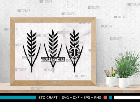 Wheat Monogram, Wheat Silhouette, Wheat SVG, Grain Svg, Barley Svg, Wheat Harvest Svg, Harvest Svg, SB00457 SVG ETC Craft 