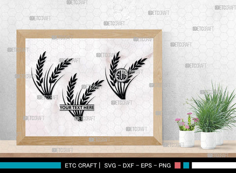 Wheat Monogram, Wheat Silhouette, Wheat SVG, Grain Svg, Barley Svg, Wheat Harvest Svg, Harvest Svg, SB00457 SVG ETC Craft 