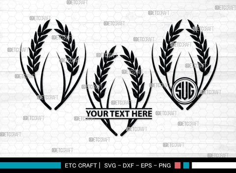 Wheat Monogram, Wheat Silhouette, Wheat SVG, Grain Svg, Barley Svg, Wheat Harvest Svg, Harvest Svg, SB00457 SVG ETC Craft 