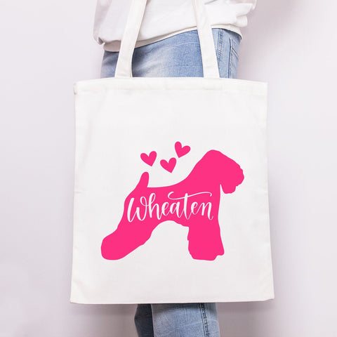 Wheaten Terrier Silhouette Hand Lettered Cut File SVG Cursive by Camille 