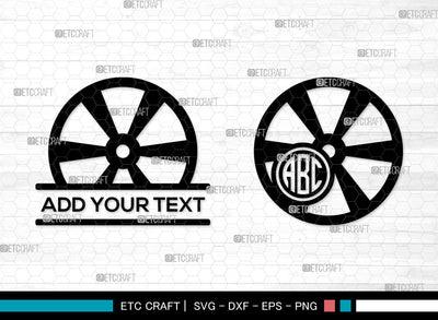 Wheel Monogram SVG, Split Monogram SVG, Car Wheel Svg, Truck Wheel Svg, Wheel Rim Svg, Wagon Wheel Svg, Wheel SVG ETC Craft 