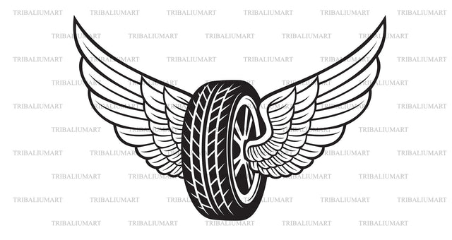 Wheel With Wings SVG TribaliumArtSF 