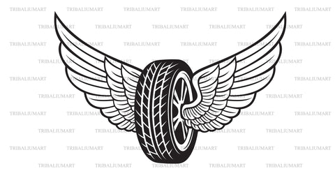 Wheel With Wings SVG TribaliumArtSF 