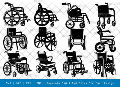 Wheelchair Svg Silhouette Cricut Cut Files Png Bundle, SB01036 SVG ETC Craft 