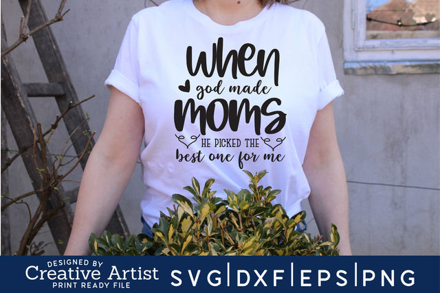 when god made moms he picked the best one for me SVG md faruk hossain 