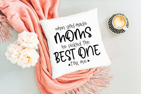 When God Made Moms I Mother's Day Sign SVG I Mom SVG Sublimation Happy Printables Club 