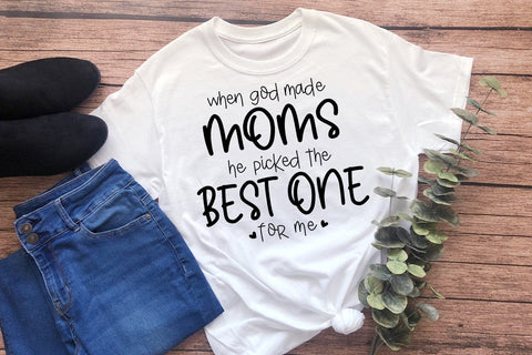 When God Made Moms I Mother's Day Sign SVG I Mom SVG Sublimation Happy Printables Club 